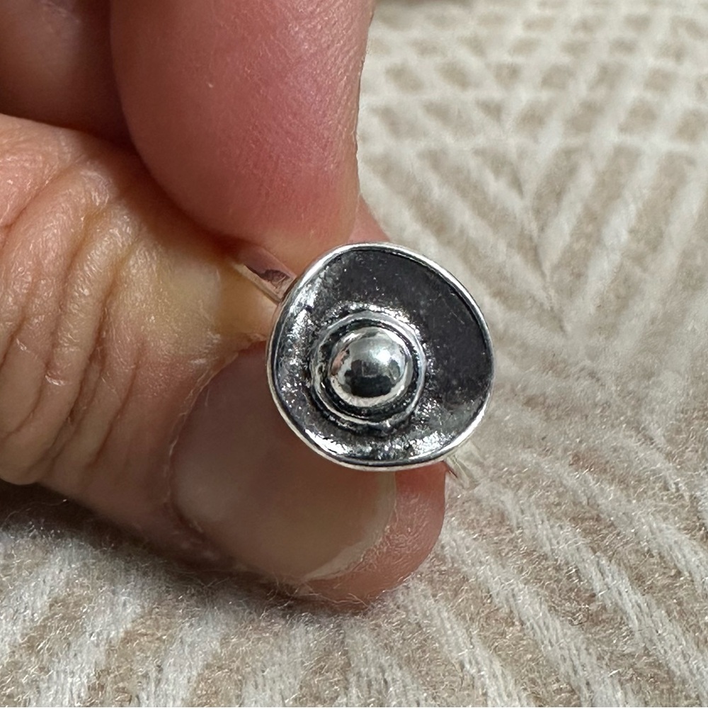 Western silver ring